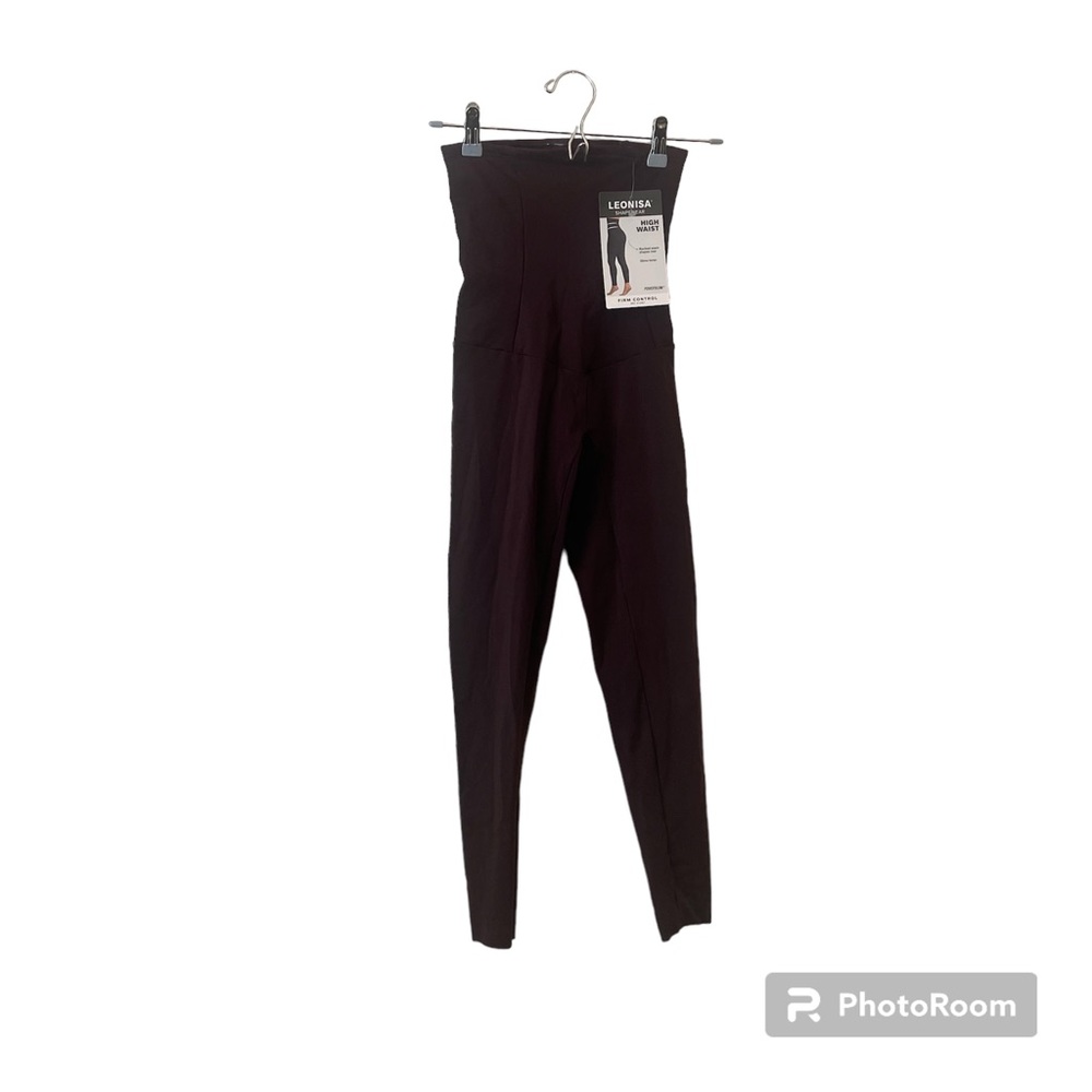 Lenoisa Extra High Waisted Compression Leggings Smoothing Slimming SML Wine NWT